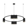 Luster na sajli GENESIS 10xGU10/8W/230V crna