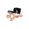KINKY DIVA O-RING OVRATNICA + POVODEC ČRNA/ZLATA