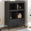 Visoka komoda crna 68 x 39 x 101,5 cm od čelika