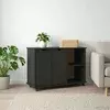 Mobilni ormar Crna 100 x 39 x 65,5 cm Čvrsto borovo drvo