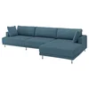 UPPAKRA Modularna sofa s 4,5 sedišta, s lenjivcem, desno/Axvall tamnosiva-plava
