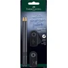 Komplet svinčnik b faber-castell+radirka+šilček sparkle black FABER-CASTELL