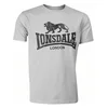 LONSDALE Majica Logo svetlo siva