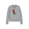 TOMMY HILFIGER Pulover siva/temno zelena/živo rdeča/bela