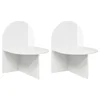 vidaXL Nočna omarica 2 pcs Bela visok sijaj 48 x 49 x 65 cm