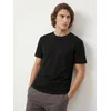 Sinsay - Pamučna slim fit majica kratkih rukava - crno