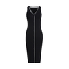 Karl Lagerfeld Pletena obleka  Strickkleid mit Logo  črna