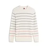 Tommy Jeans Pulover rdeča/črna/volneno bela