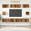 Set TV komoda Zidne 8 pcs Staro drvo Konstruirano drvo