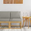 Set vanjskih sofa Bijela i svjetlosiva 59 x 63 x 73 cm