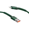 mobilNET pleten kabel USB na Lightning 2M 3A, zelen