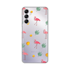 Silikonska maska za Samsung A145R Galaxy A14 4G Flamingo Print Skin providna