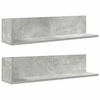 Zidne police 2 kom Beton siva 75x16,5x16,5 cm Konstruirano drvo