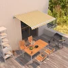 Tenda na ručno uvlačenje 350 x 250 cm žuto-bijela