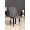Hanah Home Set 2 trpezarijske stolice Sivo-Crni