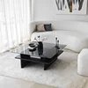 Hanah Home Klub sto Saga Square, 90x35x90 cm, Crni