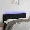 Vidaxl vidaXL Vzglavje postelje z LED diodo črno 144x5x78/88 cm žamet