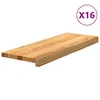 Gazišta stepenice 16 kom svjetlosmeđi 70x25x2 cm masivna hrast