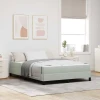 Vidaxl Postelja boxspring z vzmetnico Svetlo siva 160 x 200 cm Žamet