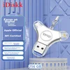 iDiskk USB Flash memorija, 256GB, USB 3.0, Type-C, Lightning, Srebrne boje