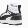 PUMA Rebound V6 Mid Sneakers Youth, White/Black/Shadow Grey