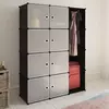 Modularni ormar s 9 odjeljaka 109x36,5x143 cm crno-bijeli