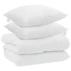 Vidaxl Zimska posteljnina z blazino 3 szt. Bela Mikrovlakna