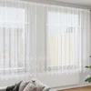 Čipkasta zavjesa sa zavjesama Bijelo 220 x 600 cm Poliester