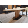 Casa Padrino luxury dining table natural/black 240 x 120 x H. 77 cm - Oval solid wood kitchen table - Solid wood furniture - Dining room furniture - Luxury furniture - Luxury furnishings