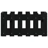 Vrtna sadilica s izgledom ograde crna 60x30x30 cm od borovine