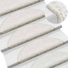 vidaXL Preproge za stopnice 10 kosov 65x25 cm bele