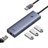 Hub postaja Baseus UltraJoy Series USB-A - 3x USB-A 3.0, RJ45, 100W - space grey
