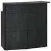 Vidaxl Vrtna barska miza črna 120x55x110 cm poli ratan