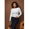 Trendyol Curve Ženska bluza Tbbaw26Af00121, Krem