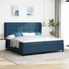 Postelja z vzmetnico z vzmetnico Modra 200 x 200 cm blago - vidaXL - modra - 96.83 - 200 x 200 cm - vidaXL