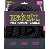 Ernie Ball 6044 30 Coiled Straight/Straight Instrument Cable Black