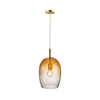 Nordlux - Viseći luster na sajli UMA 1xE27/40W/230V, prečnik 23 cm, braon/dimljeno staklo