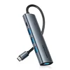 Vention USB-C hub, 4x USB 3.0, 0,15 m, siv