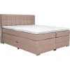 Carryhome POSTELJA BOXSPRING 180 cm x 200 cm , tekstil svetlo rjava