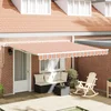 Skrovita tenda Šareni 400 × 300 cm Poliester i aluminij