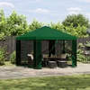 Gazebo 3 x 3 m Zelena Poliester i čelik 190 gsm