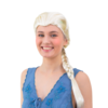 Party lasulja z dolgim svetlim blond kitom