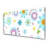 tulup.si Steklena slika Cvetovi rastlin narava 140x70 cm 4 obešalnika