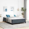 Vidaxl Postelja boxspring z vzmetnico Temno siva 140 x 190 cm Žamet