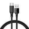 Havana podatkovni kabel Type C na USB 1m 3A QC 3.0 črn pleten