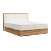 Kremno bela/v naravni barvi boxspring postelja s prostorom za shranjevanje 140x200 cm Asahi – Maison de Reve