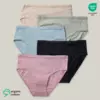 Gaubert 5x ženske MIDI slip spodnjice iz organskega bombaža, Gaubert 9103