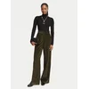 Weekend Max Mara Hlače iz tkanine Tania 2625136012 Khaki Regular Fit