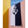 Madame Coco Peškir za plažu Anchor, Pamučni, 75x160cm, Teget-beli