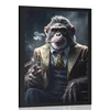 Plakat živalski gangster šimpanz - 40x60 black